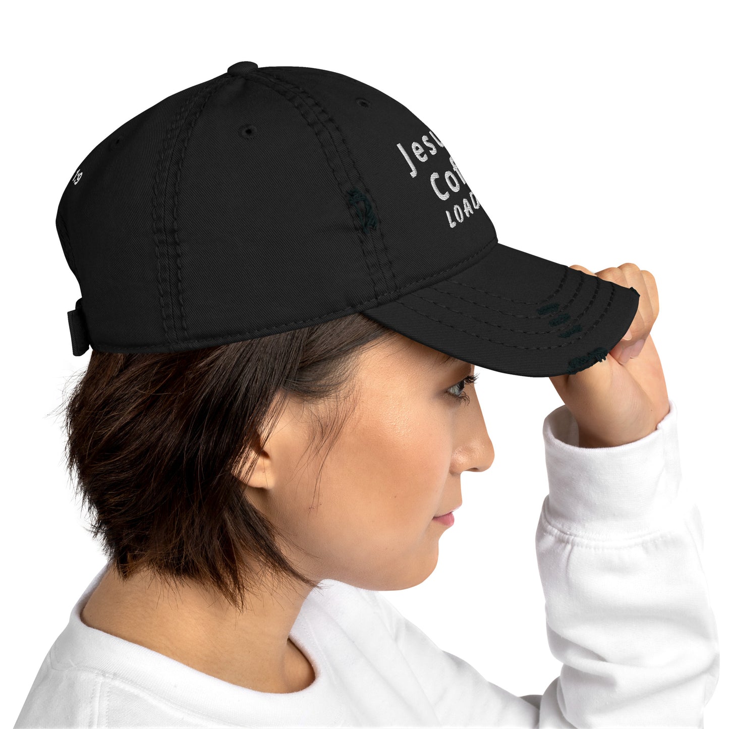 Distressed Jesus & Coffee Loading Hat